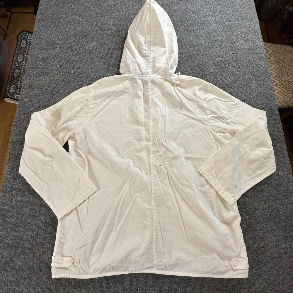 Bill Blass Men's Zip Hoodie Jacket L White Cotton Lightweight Streetwear Q-1 - Picture 6 of 14